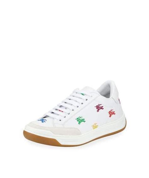 Timsbury Rainbow Knight Embroidered Leather Sneakers In 